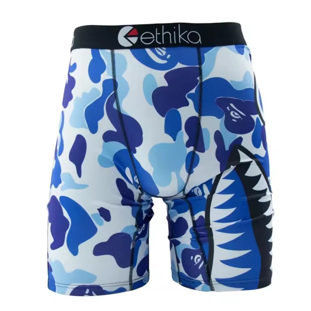 Ethika Men's Blue Camo Swim Shorts